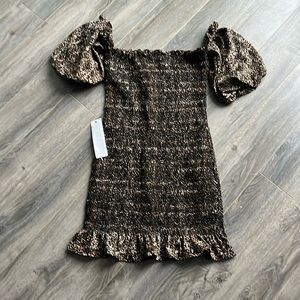 NWT Topshop Cheetah Print Rouched Dress